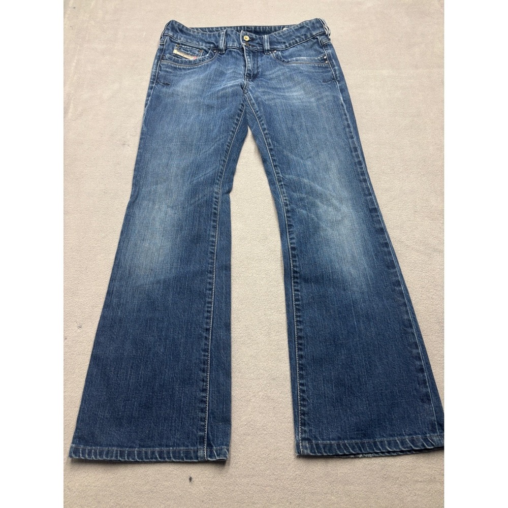Diesel Ronhar 008FC Womens Blue Stretch Low Rise Flare Bootcut Jeans W29 L29
